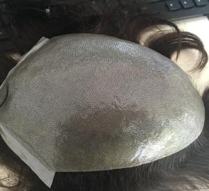 <span class=keywords><strong>Parrucchino</strong></span> da <span class=keywords><strong>Uomo</strong></span> in Capelli Umani Remy Annodati a Mano, Alta Qualità, 100% Capelli Veri, Full Lace Trasparente, Lunghezza Corta, Calotta Piccola - Product Image 2