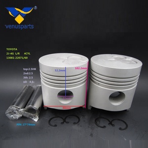 Kit de pistons 2J, piston de moteur 2J, 13101-48014, pièces de chariot élévateur, 4 segments et 3 segments - Product Image 3