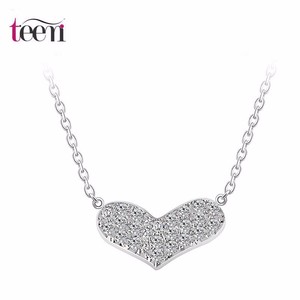 Joyería Teemi Cristales Zirconia cúbico Mirco pavimentada mujeres de la manera de San Valentín del amor de cobre Collar pendient - Product Image 1
