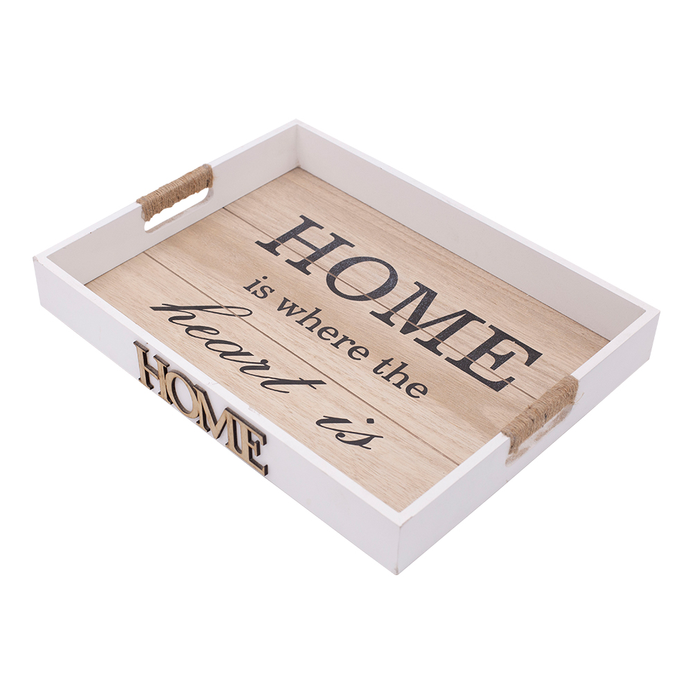 Деревянный белый домашний декор, поднос для еды, декоративная тарелка