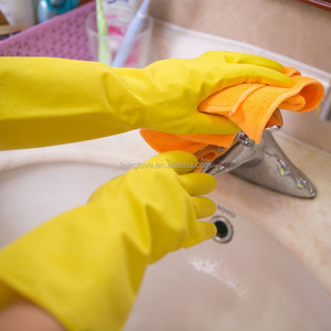 Guantes De cocina <span class=keywords><strong>Feie</strong></span> marca látex limpieza del hogar goma gruesa logotipo personalizado paquete personalizado Guantes De látex fino Xl látex - Product Image 4
