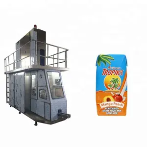 Totalmente automático Juice Beer Sealing Machine 250ml líquido Carton Box asséptica Filling Machine Máquina de embalagem