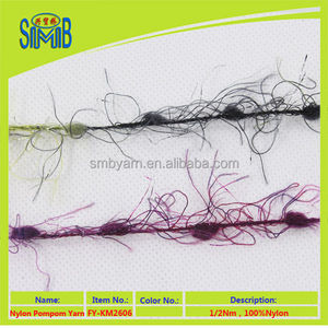 fabricante de China venta al por mayor 100% nylon pompom feather hilo de tejer espacio teñido <span class=keywords><strong>ping</strong></span> <span class=keywords><strong>pong</strong></span> pestañas a mano - Product Image 5