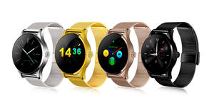 2016 Año Nuevo marca K88H Lujo dial Redondo Impermeable reloj inteligente para android y IOS con correa cambiable - Product Image 1
