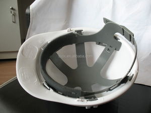 خوذة سلامة للبناء من البولي إيثيلين عالي الكثافة بالجملة، قبعة صلبة سوداء بحافة كاملة مع نظام تعليق بـ 6 نقاط - Product Image 6