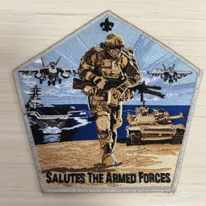 Parches de insignia bordada, todo tipo de tamaño de diseño y cantidad, imagen que puede ofrecer el mejor precio