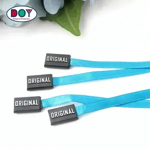 Nhà Sản Xuất Tùy Chỉnh Tên Thương Hiệu Ribbon Chuỗi Con Dấu Nhựa Snap Khóa Treo <span class=keywords><strong>Tag</strong></span> <span class=keywords><strong>Fastener</strong></span> Cho Quần Áo - Product Image 1