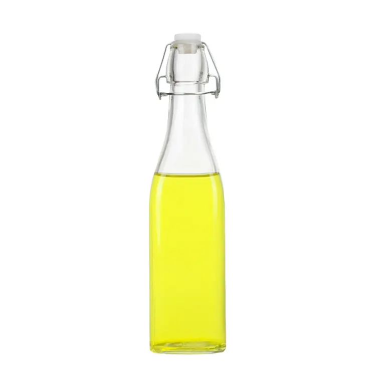 500 ml carafe swing top glassbottles with airtight lids for for oil vinegar beverages