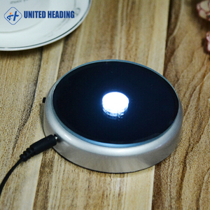 9cm đường kính màu bạc pin Powered Vòng LED pha lê cơ sở ánh sáng - Product Image 2