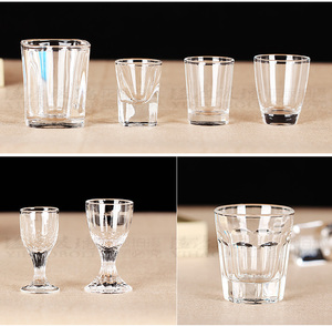 Gelas Minum Vodka/Tequila, Kaca Kecil Lemparan Panjang Murah
