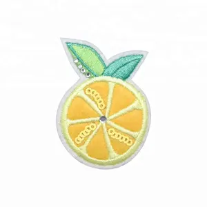 Crystal 3D Logo Latest Lemon Embroidery Sequin Patch