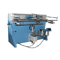 Imprimante sérigraphique pneumatique pour bouteilles plates/cylindriques, machine d'impression sérigraphique pour fûts et bouteilles de peinture, état neuf, PLC