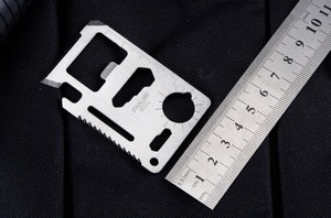 سكينة متعددة الأغراض من الصلب المقاوم للصدأ لحمل بطاقات الائتمان والتخييم - Product Image 3