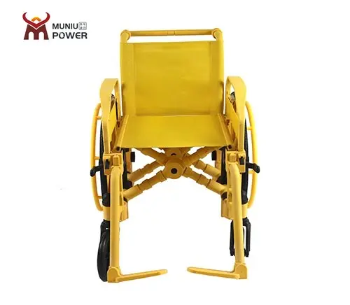 Licht gewicht ziekenhuis plastic rolstoel voor gehandicapten