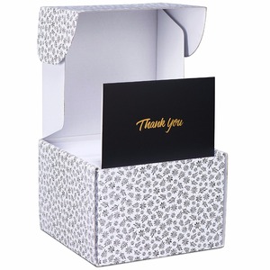 Paquets <span class=keywords><strong>de</strong></span> cartes <span class=keywords><strong>de</strong></span> <span class=keywords><strong>remerciement</strong></span> noires, estampage en or, 100 pièces, pour baby shower ou <span class=keywords><strong>mariage</strong></span>, vente en gros - Product Image 2