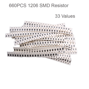 <span class=keywords><strong>1206</strong></span> SMD điện trở gói <span class=keywords><strong>1</strong></span>/4 Wát 660 cái 33 giá trị 1R đến <span class=keywords><strong>1m</strong></span> <span class=keywords><strong>1</strong></span>% Khoan Dung cho DIY thiết bị điện tử dự án - Product Image 2