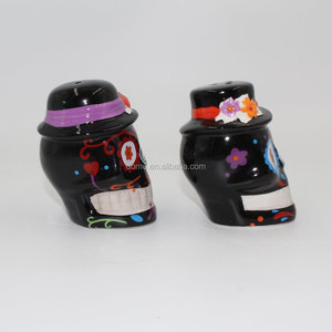 <span class=keywords><strong>Ceramica</strong></span> ognissanti cranio sale e pepe shaker - Product Image 2