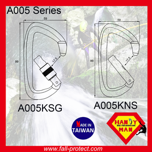 25KN Robust Straight Gate Light Aluminum Carabiner - Product Image 6