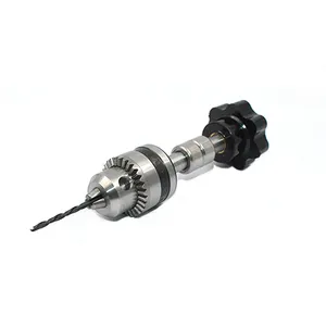 Precision 0.6mm-6.5mm Mini Micro Spiral Hand Drill Chuck Twist Pin Vise Bit