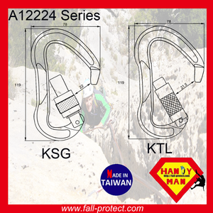 คาราไบเนอร์ไต้หวัน 28KN อลูมิเนียมแบบเกลียวล็อคสำหรับปีนเขา - Product Image 6