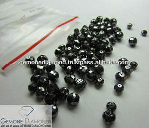 เครื่องประดับเพชร Moissanite Moissanite Moissanite,ลูกปัดเหลี่ยมเพชรพลอยสีดำผลิตจากอินเดีย - Product Image 3