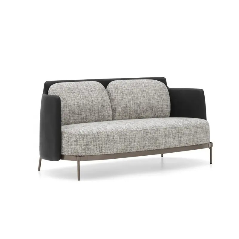 New arrival modern luxury wood frame metal leg sofa set for living room