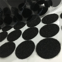Cinta de Gancho y Bucle de 15 mm, Negra, Adhesiva, Puntos de Gancho y Bucle con Pegamento, Puntos Adhesivos de 3 m