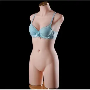 신규 입고 중국 XINJI 제조사: 전문적인 실리콘 여성 사실적인 상체 마네킹 - Product Image 1