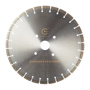 Universal Cutting Type Stone Diamond Blade for Granite 14 Inch 350mm (15mm 12 10mm Height) High Grade Diamond Power+65mn Steel