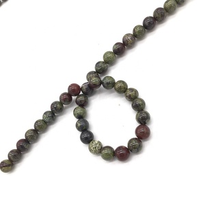 Piedra Natural redonda <span class=keywords><strong>Dragonblood</strong></span> Stone hebra de piedras preciosas naturales para la fabricación de joyas DIY - Product Image 3