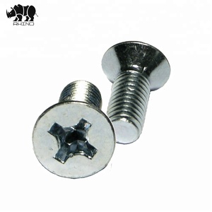 <span class=keywords><strong>Tornillo</strong></span> de máquina de rosca métrica DIN965 empotrado en cruz de cabeza plana M6 <span class=keywords><strong>M8</strong></span> galvanizado de acero al carbono estándar - Product Image 5