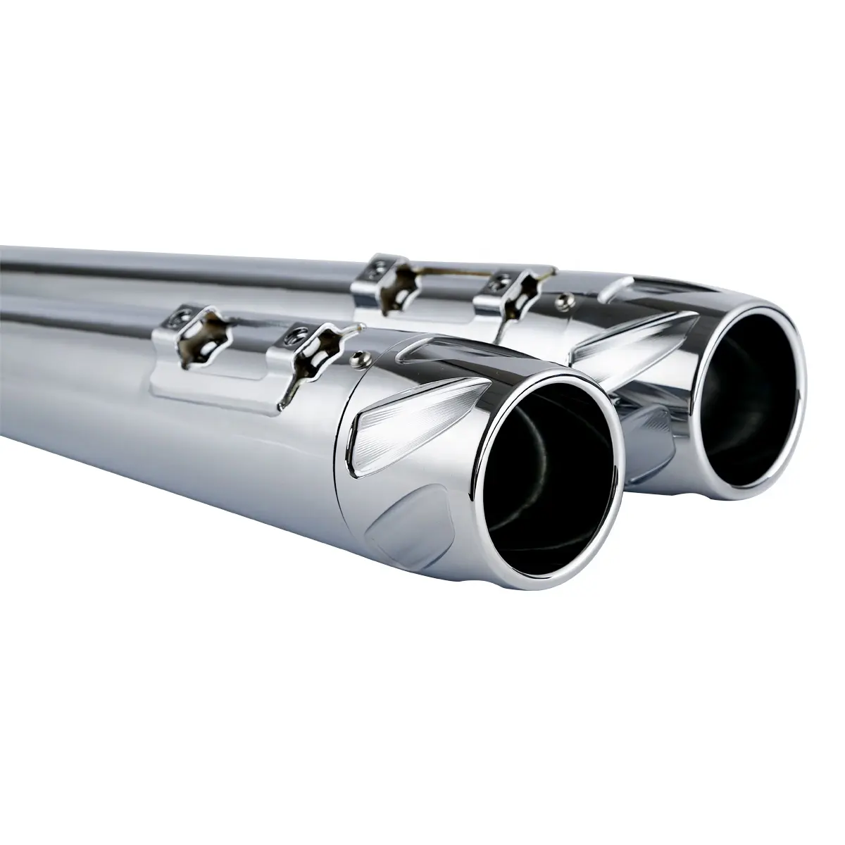 XF2906315-05-E 4" Megaphone Muffler Exhaust Pipes Fit For Harley Touring Electra Ultra Glide