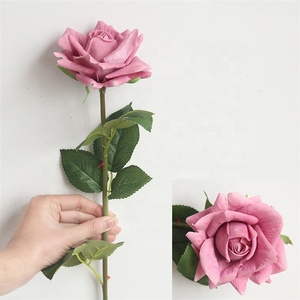 S-1297 Nhà Máy Trực Tiếp Tùy Chỉnh Bán Buôn Nhân Tạo Bất Động Cảm Ứng Silk Rose Hoa Cho Đám Cưới Trang Trí - Product Image 4