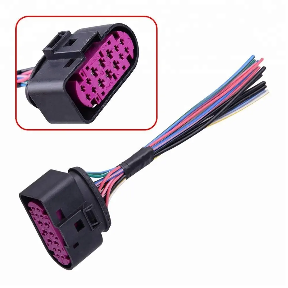 14Pin Xenon HID Headlight Plug Konektor Pigtail Cocok untuk Audi Q5 Q7 TT A4 S4 A5 A6 A8 TTRS 1J0973737