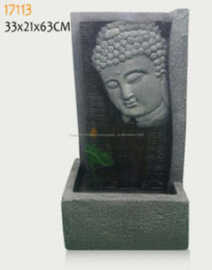 2017 adornos de resina de buda fuente con led - Product Image 3