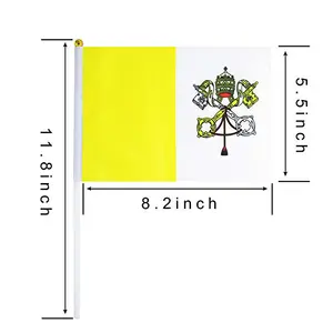 Città del vaticano bandiera Santo Vedere Italia Chiesa Cattolica Romana bastoni mano bandierina con il pennone