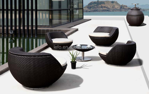 Ensemble de <span class=keywords><strong>jardin</strong></span> compact rond en forme d'œuf, <span class=keywords><strong>chaise</strong></span> longue pliante pour meubles d'extérieur DIY - Product Image 6