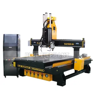 Multihead wood carving 1325 cnc router for musical, furniture