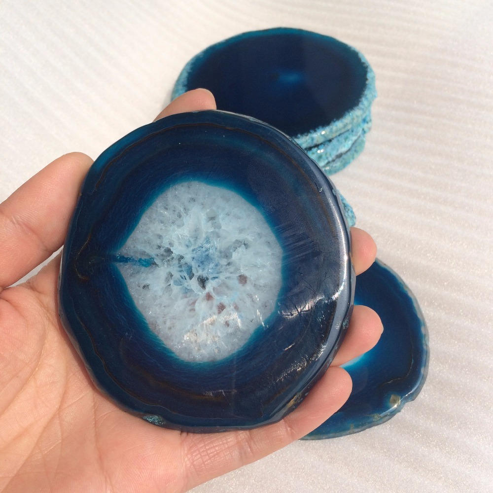 卸売 天然瑪瑙スライス ブルーアゲートコースター| Alibaba.com