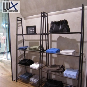 Mostrador de tienda moderno de material ecológico personalizado LUX con iluminación LED para tiendas de ropa - Product Image 5