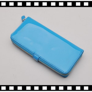 <span class=keywords><strong>Portafoglio</strong></span> da <span class=keywords><strong>donna</strong></span> in PU <span class=keywords><strong>blu</strong></span> con cinturino con fibbia popolare europeo e americano con fessura per carta di credito - Product Image 3