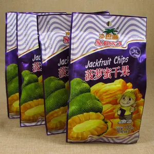 Commercio all'ingrosso su ordinazione jackfruit chip imballaggio Stand up Pouch Sacchetto di/100g jackfruit chip della chiusura lampo di Imballaggio sacchetto di mylar