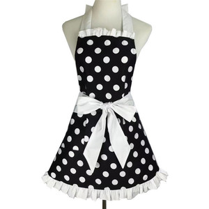 Bella Retro Rosso Grembiuli <span class=keywords><strong>Da</strong></span> <span class=keywords><strong>Cucina</strong></span> Donna Della Ragazza del Cotone del Puntino di Polka di Cottura Salon Grembiule Grembiule Dell'annata del Vestito - Product Image 5