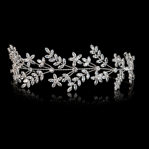 Echsio Fine <span class=keywords><strong>de</strong></span> Qualité Supérieure <span class=keywords><strong>Couronne</strong></span> <span class=keywords><strong>De</strong></span> <span class=keywords><strong>Cuivre</strong></span> AAA Cubique Zircon Argent Diadème accessoires <span class=keywords><strong>De</strong></span> Mariage Bijoux <span class=keywords><strong>De</strong></span> Mariée <span class=keywords><strong>Couronne</strong></span> Pour Les Femmes BC4682 - Product Image 1