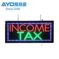 Dongguan производит высокие яркие мигающие анимированные светодиодные акриловые вывески, светодиодные вывески для магазина налога на доход