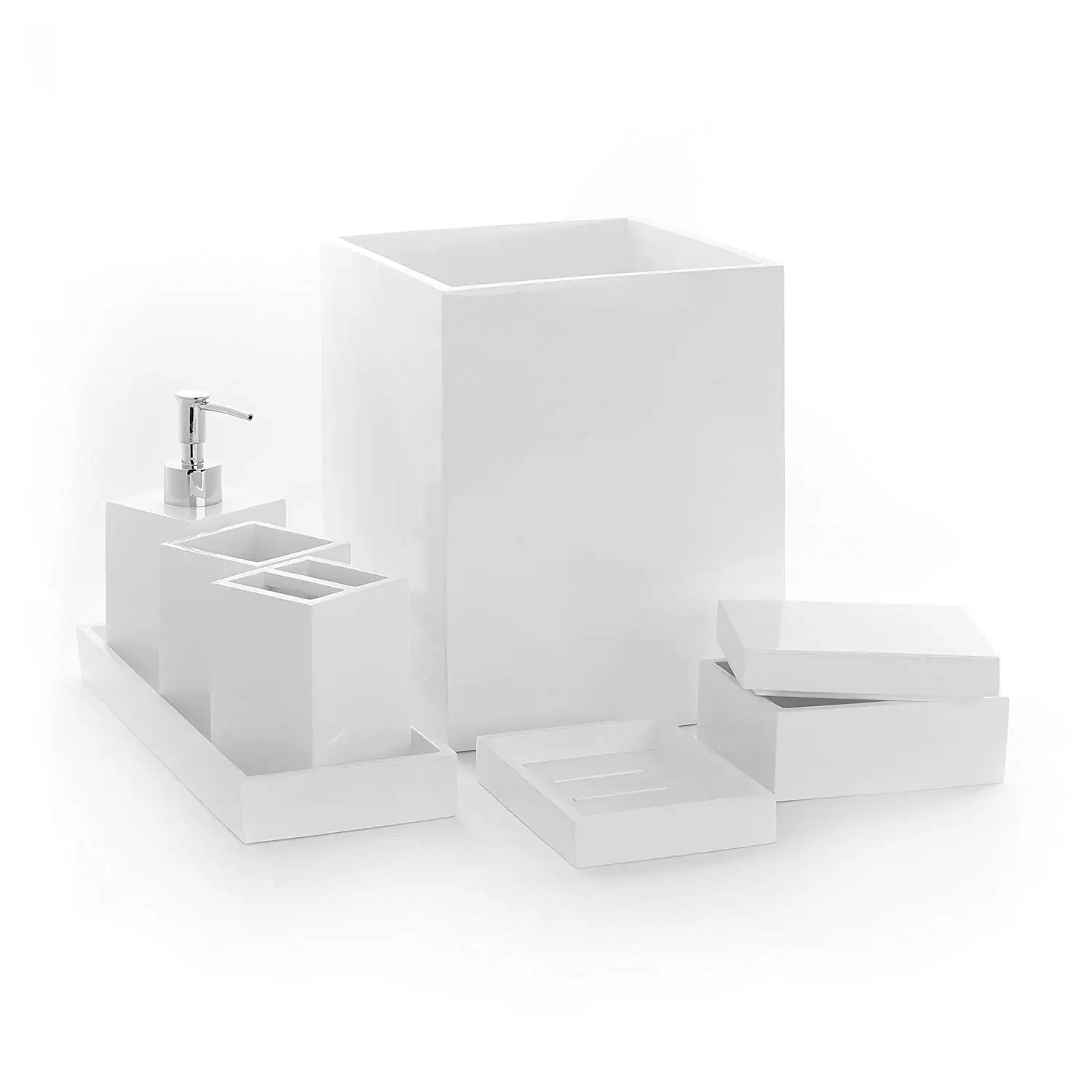 Trang Trí Nội Thất Phòng Tắm Sản Phẩm Phụ Kiện Khách Sạn Trắng Nhựa Bath Set