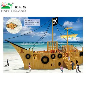 Hete Verkoop Kinderen Achtertuin Hout Speelset Schommel Set Buitenspeeltuin Boot Piratenschip Uitrusting Voor Kleuterschool Speelgoed