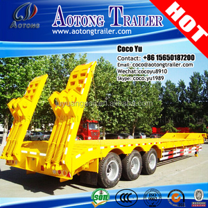 Giá rẻ Heavy duty cổ ngỗng lõm chùm tri-trục cải tạo sử dụng lowbed trailer bán để bán - Product Image 4