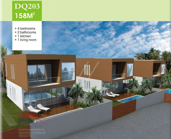 Design moderno HousePrefabricated Prefabbricata Case Casa Verde