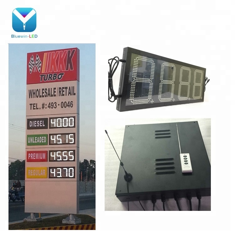 outdoor digital 7 Segment 12" inch LED Petrol Displays for Gas Station \Oil\Petrol\Fuel price